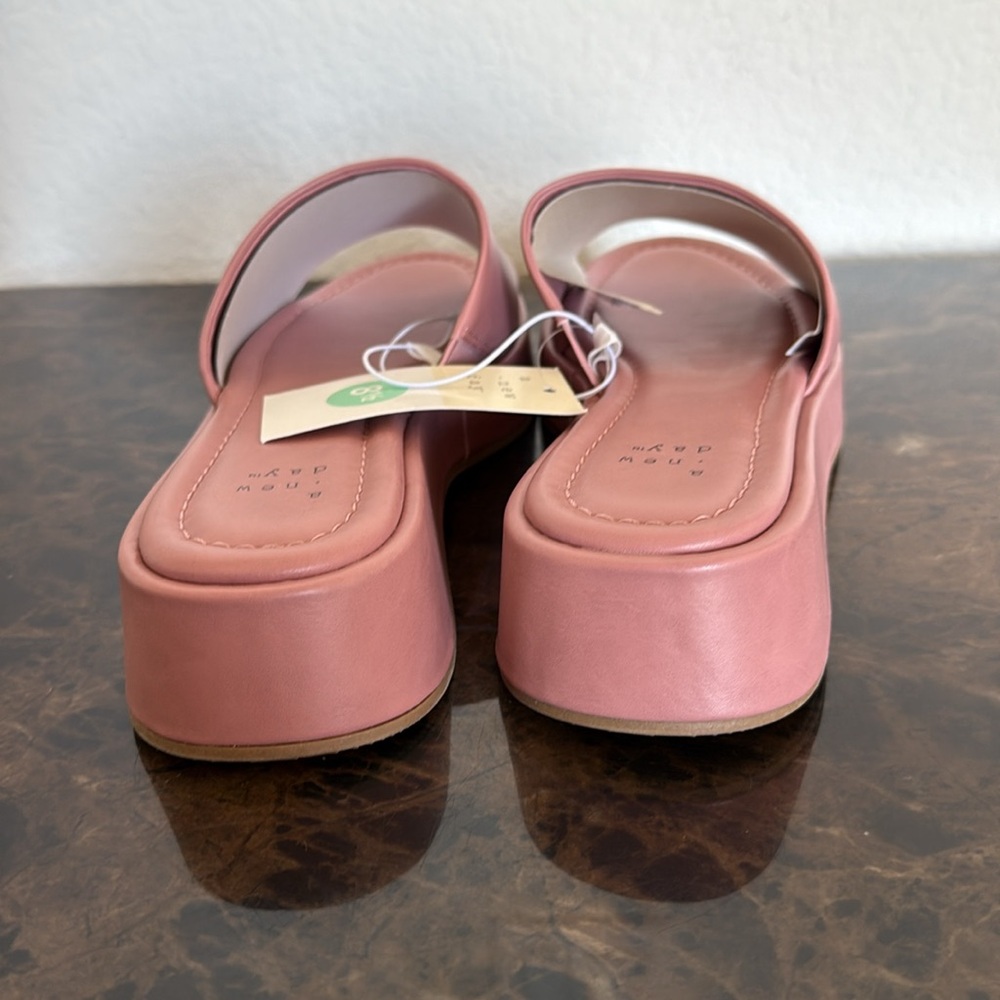 NEW! Carlita Wedge Platform Slide Sandals - A New Day, Pink. Size 8.5 - Picture 6 of 8